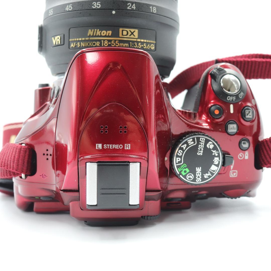 【訳アリ特価】Nikon　D5200　一眼レフ　レンズセット　レッド　赤