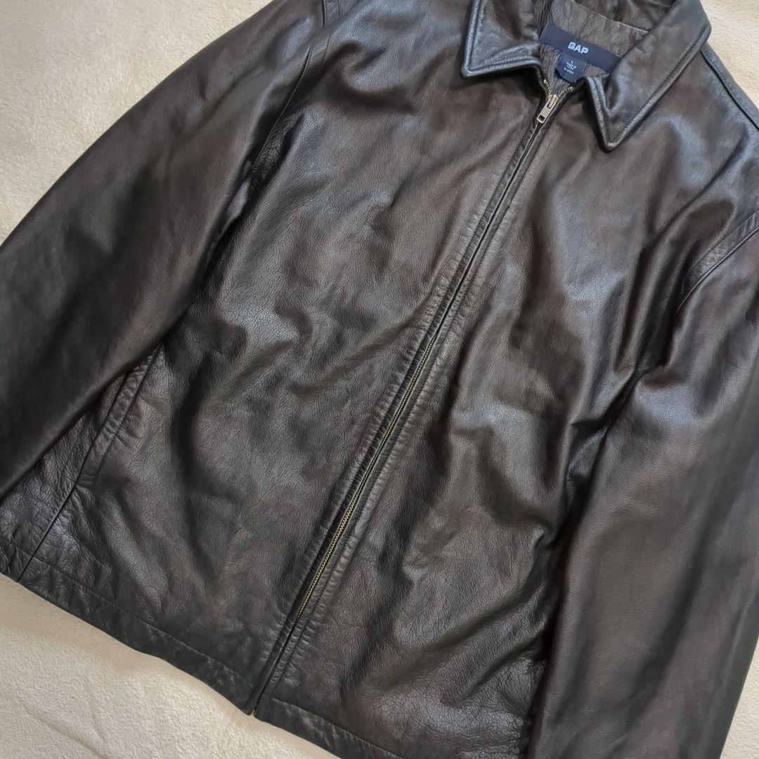美品 オールドギャップ レザージャケット ブルゾン 牛革 Lサイズ ブラック