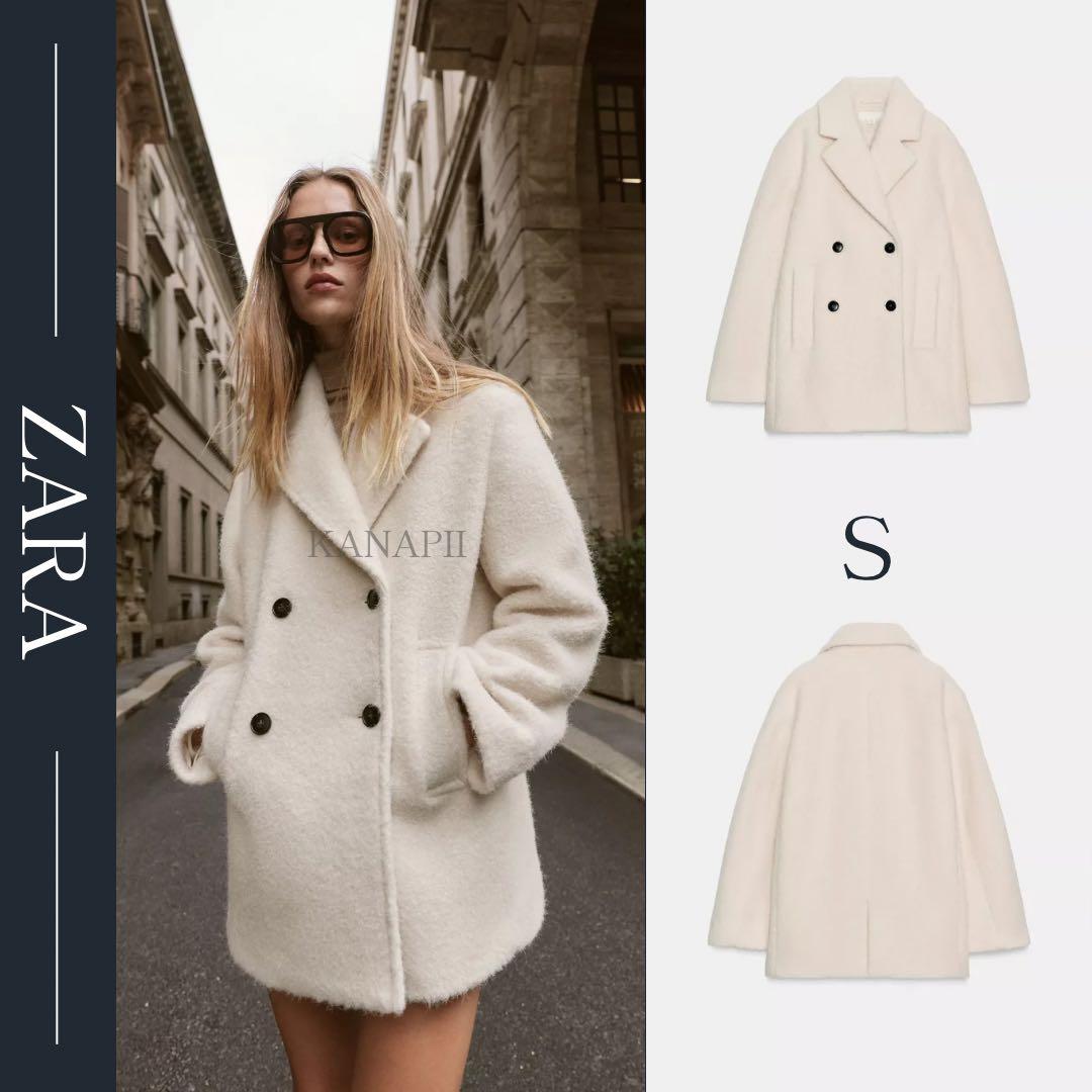 ZARA ブークレダブルブレストコート S 新品