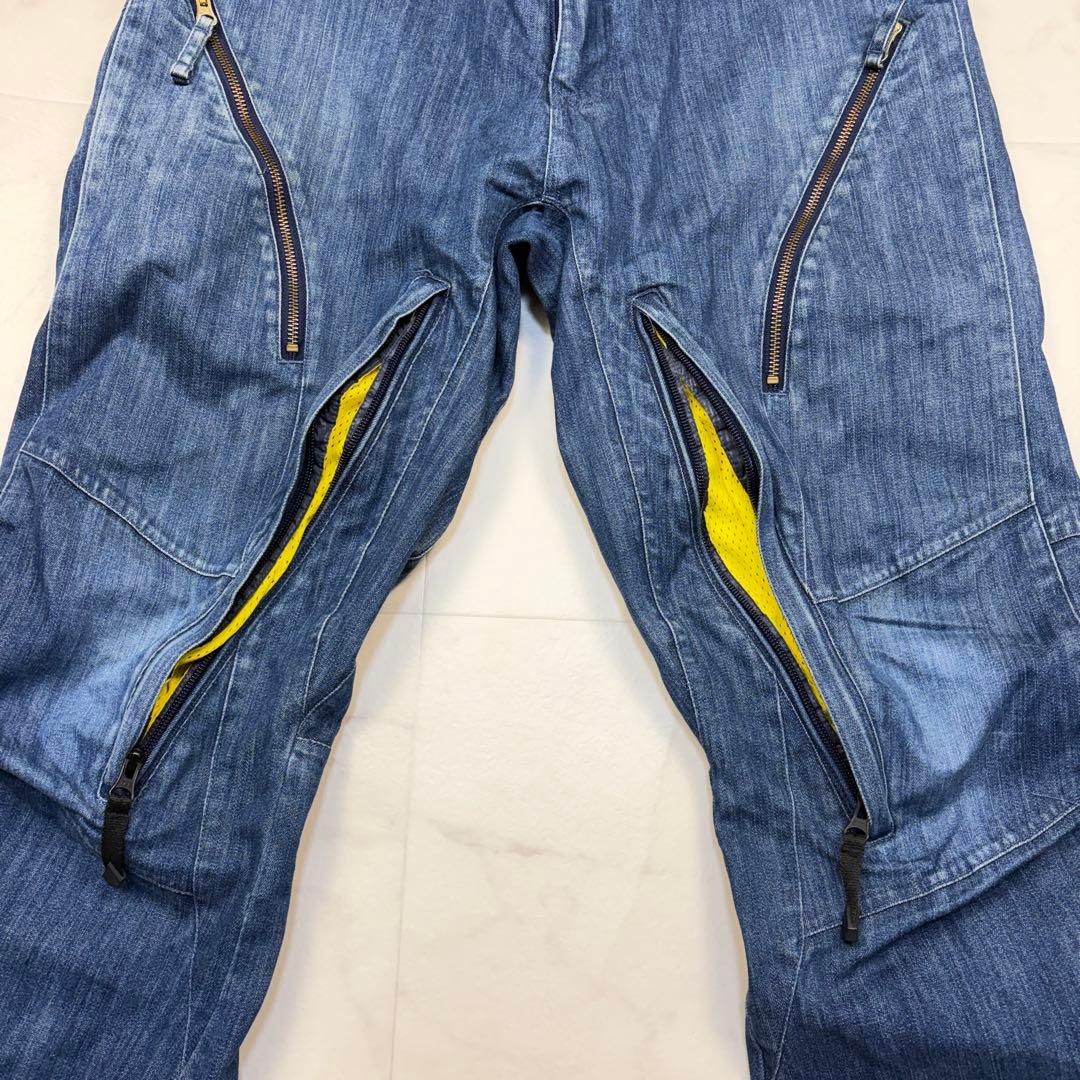 ボルコム　スノボーウェア　デニムパンツ　フレア　GENUINE 青 M ロゴ刺繍