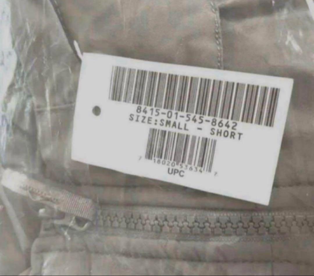 激レア 米軍実物 現行 未使用品 ECWCS LEVEL 7パーカー S-Ｓ！