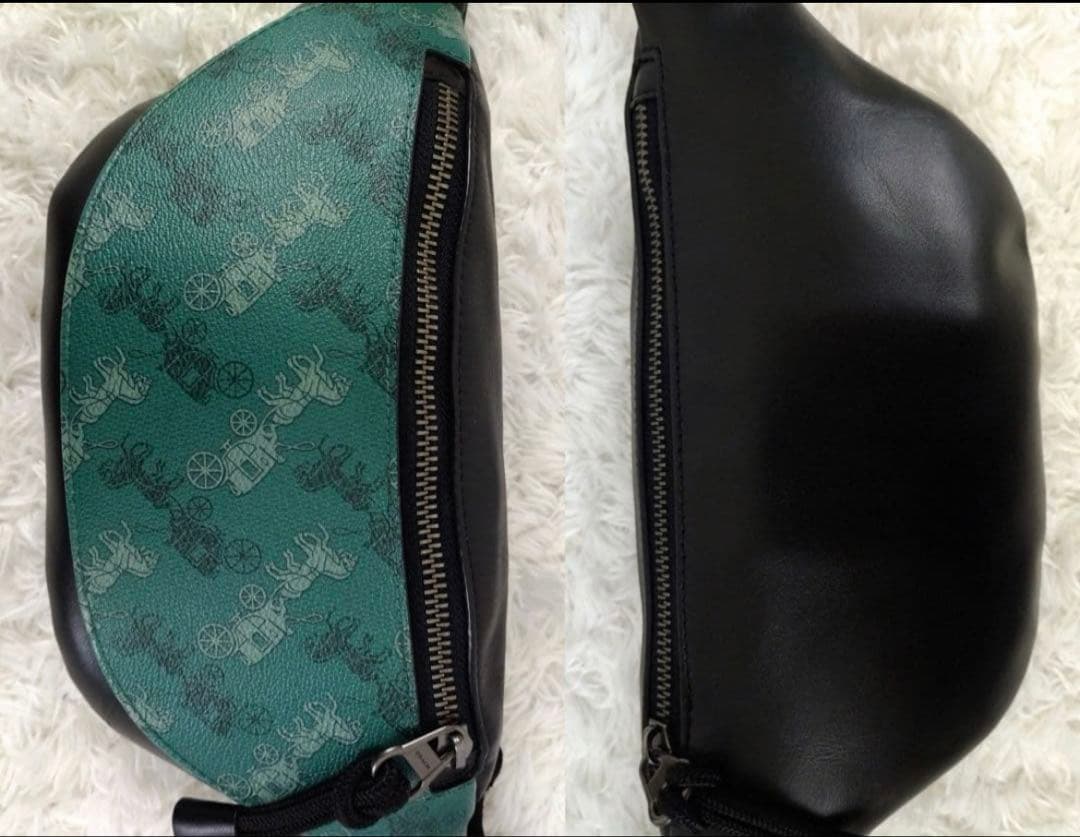 COACH ボディバッグ ホース&キャリッジ PVC グリーン