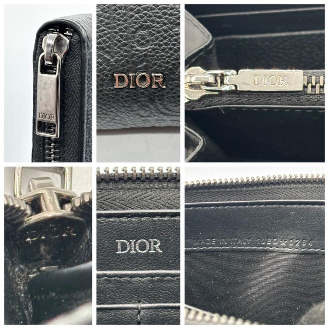 定価14万 ディオール グラビティ 長財布 ロングジップウォレット 黒 メンズ