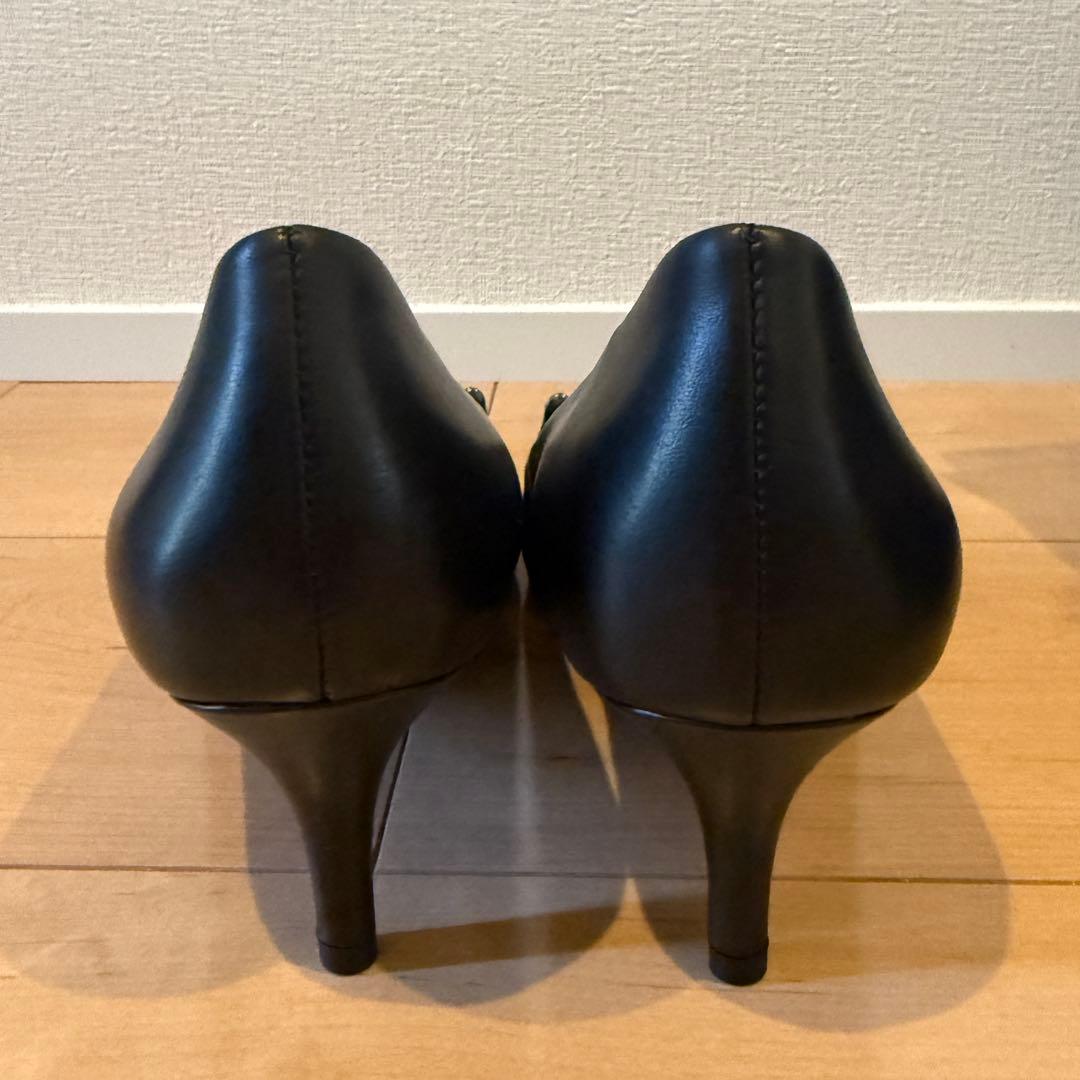 COACH コーチ ブラック レザーパンプス ヒール