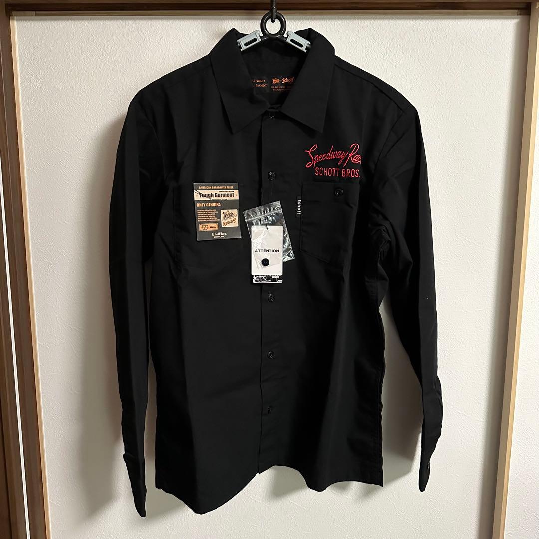 Schott ショット ブラック ワークシャツ Mサイズ