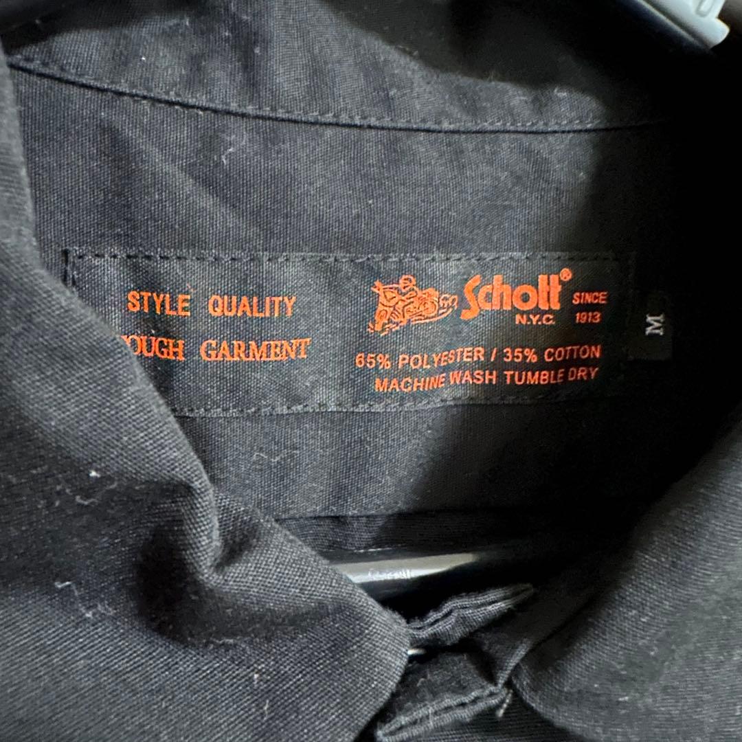 Schott ショット ブラック ワークシャツ Mサイズ