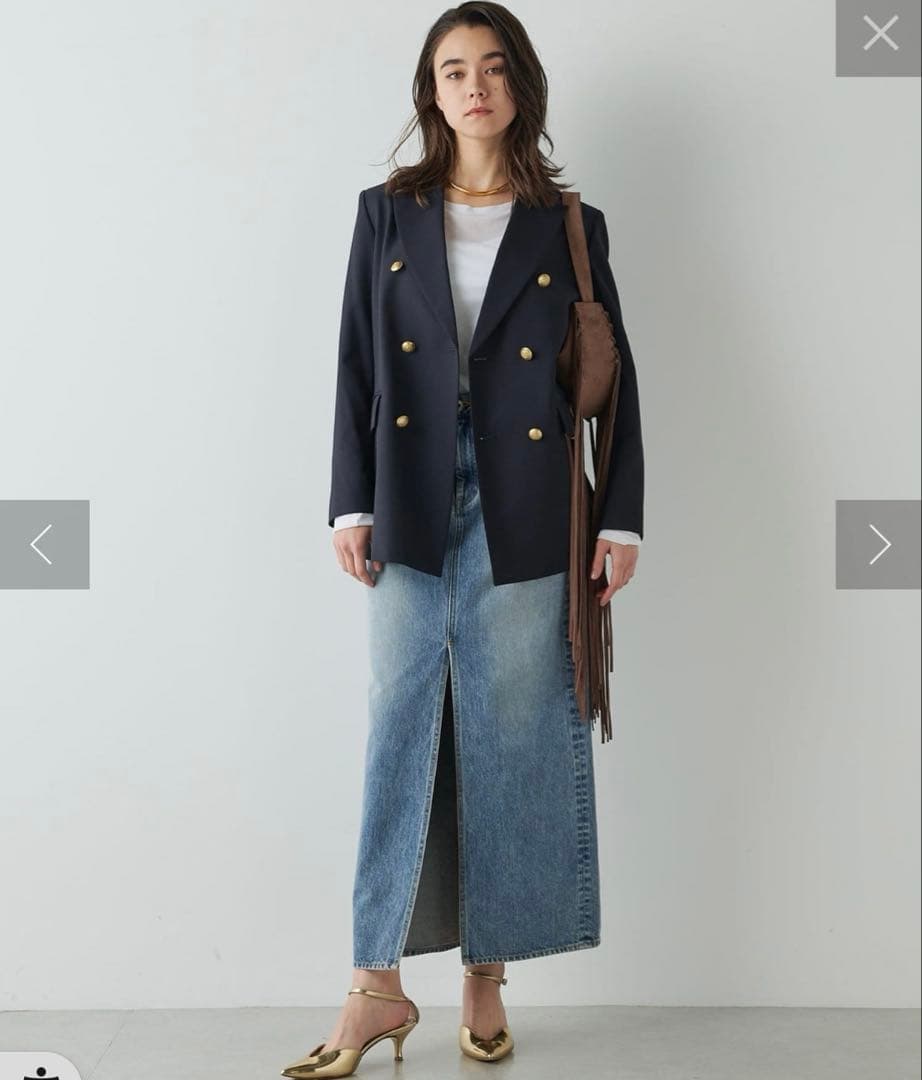 Whim Gazette デニムスリットスカート