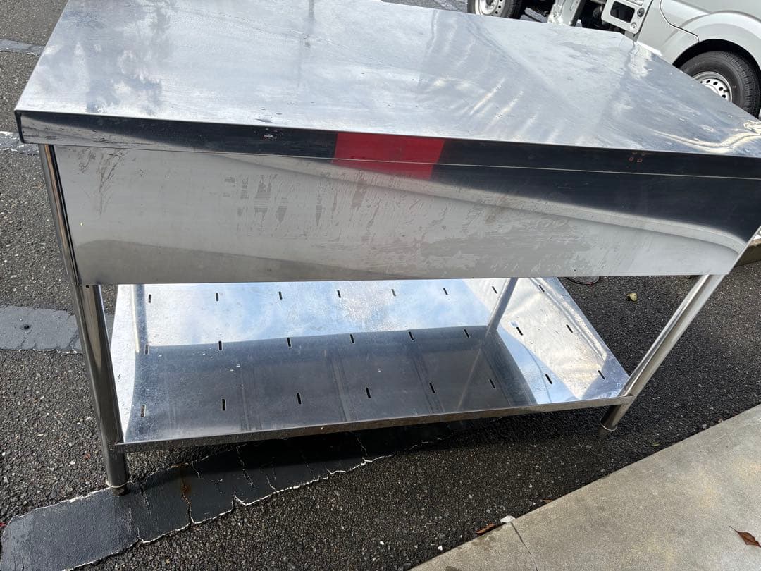 業務用調理台作業台 引き出し付き 2段ステンレス製 Used•美品