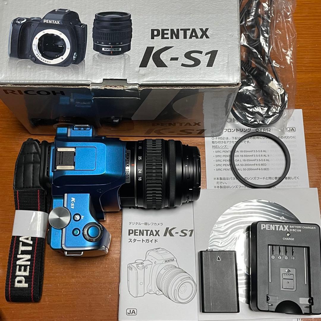 ペンタックス PENTAX K-S1 レンズキット ブルー 実用良品
