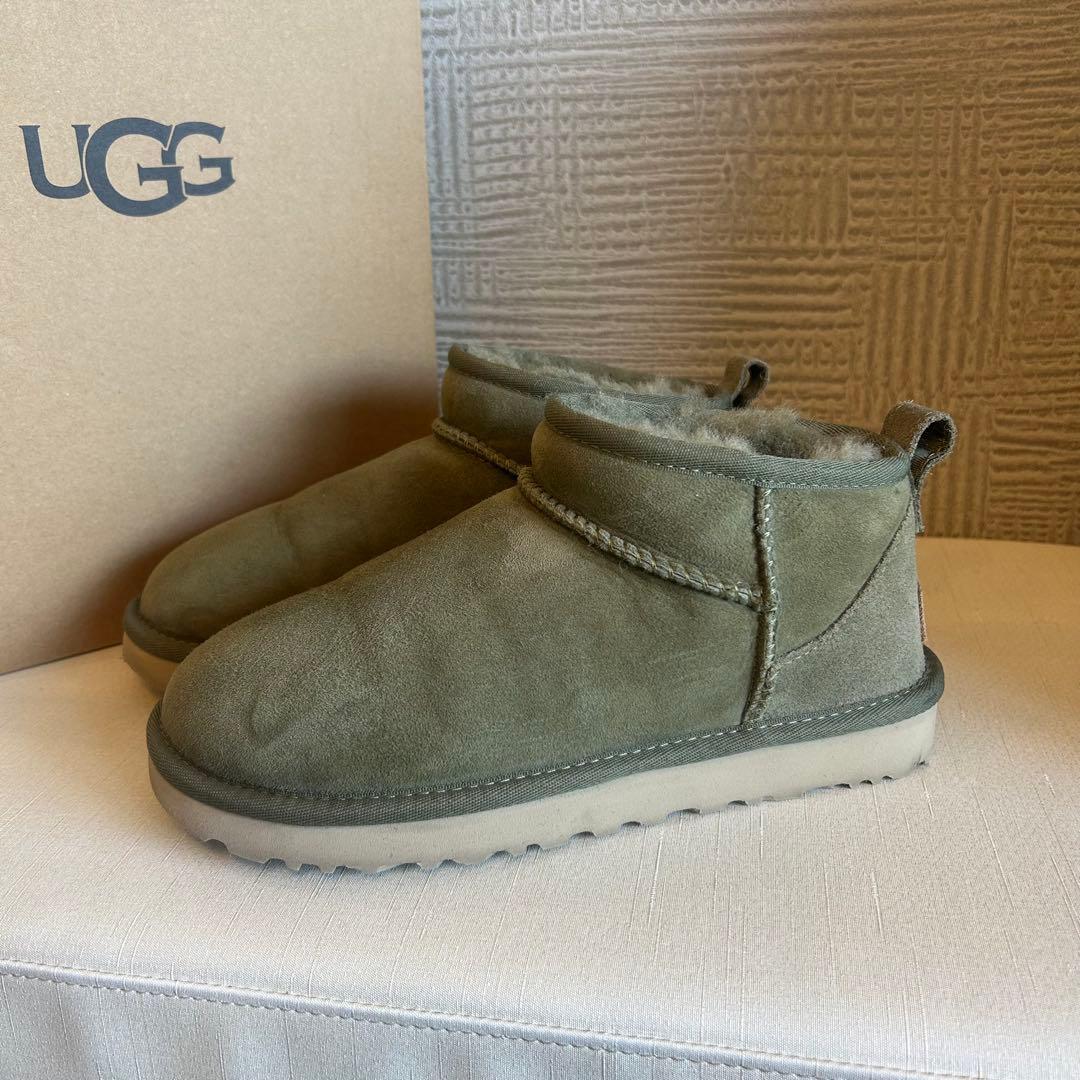 【美品】UGGアグ☆CLASSIC ULTRA MINI ムートンブーツ 23