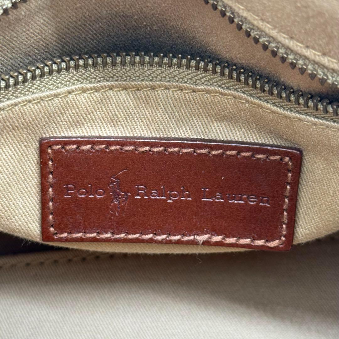 【美品】ポロラルフローレン 千鳥格子 ミニボストンバッグ ヴィンテージ 茶色