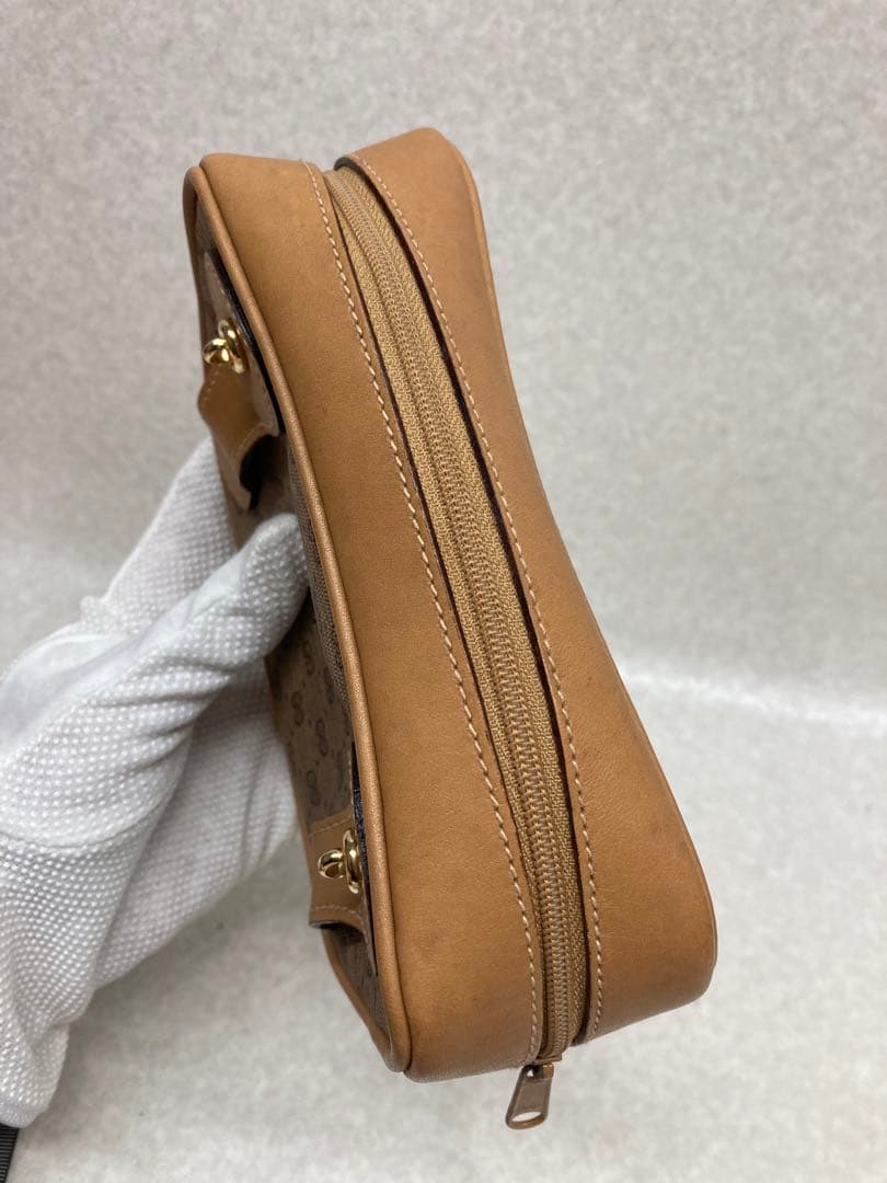ヴィンテージ オールドグッチ GUCCI レザー ウエストポーチ ショルダー