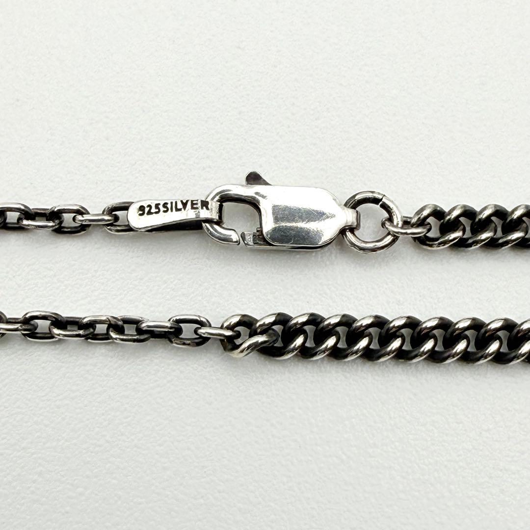 ●【美品】SILVER925 アシンメトリーチェーン⑤ 約50cm