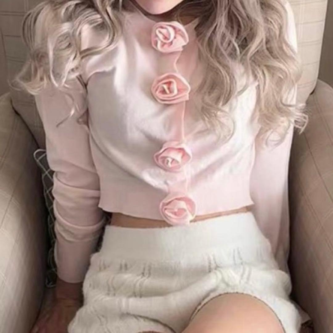 Treat Ürself ローズカーディガン pink