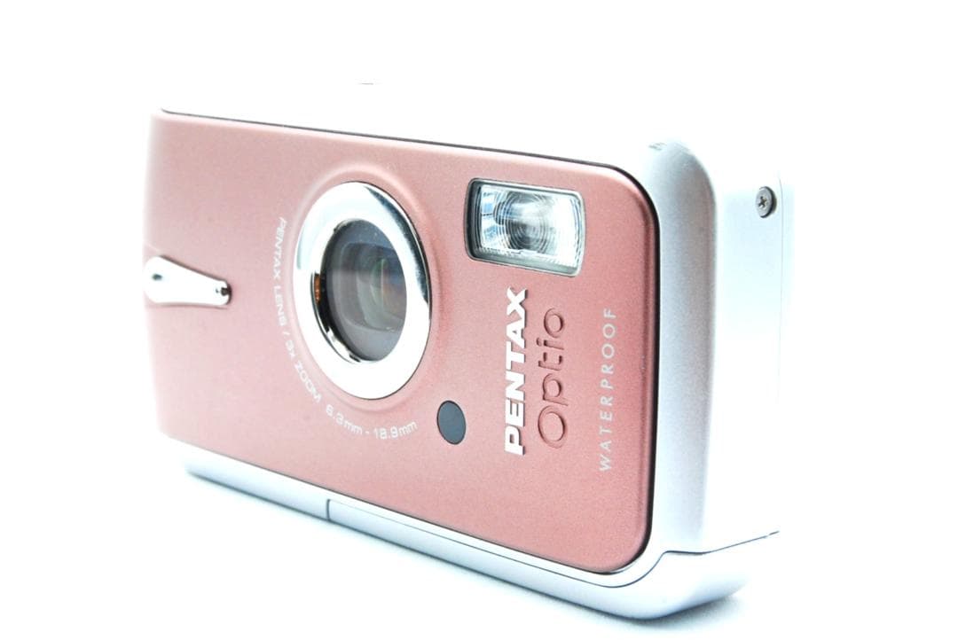 極上美品】PENTAX Optio W10ピンク防水 動作確認済 バッテリー新品