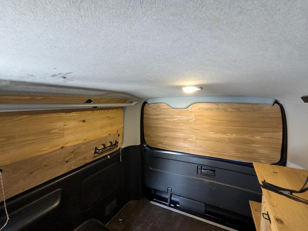 YU　両側（テーブル有）+リアゲートセット　ウォルナット焼き+裏面ブラック