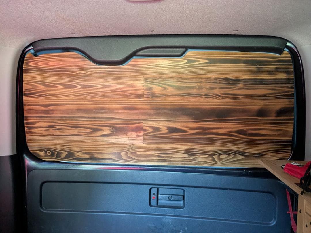 YU　両側（テーブル有）+リアゲートセット　ウォルナット焼き+裏面ブラック