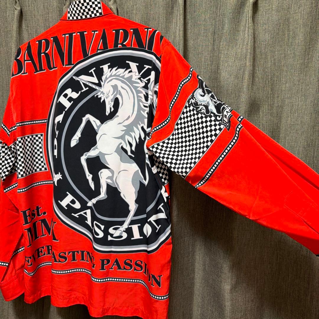 BARNI VARNO レッド 長袖シャツ L