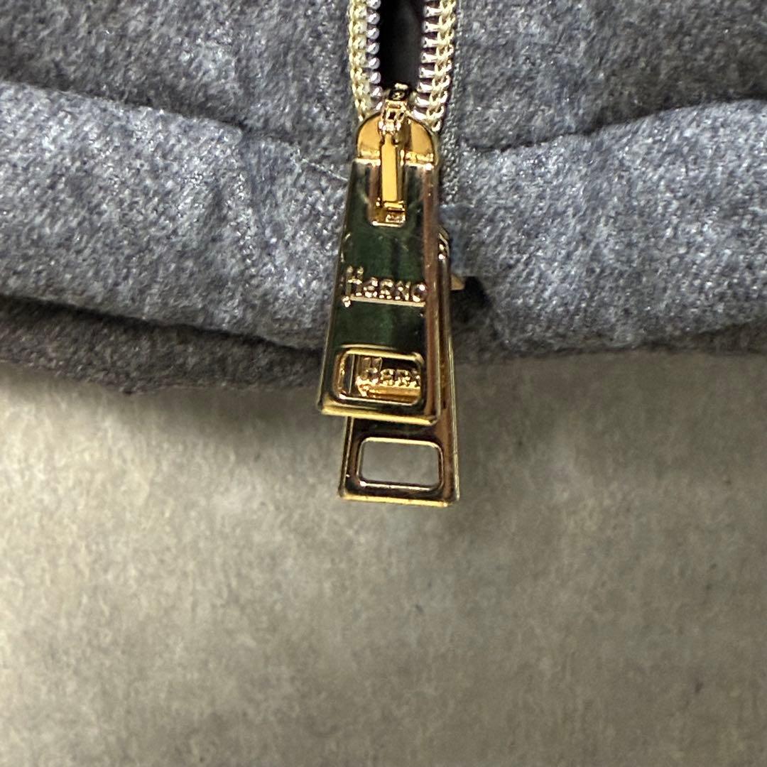 【美品】HERNO　ヘルノ　カシミヤ　シルク　ファー　ダウン　ロング　44