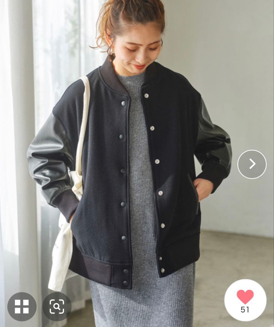 Spick & Span スタジアムジャンパー 38　黒