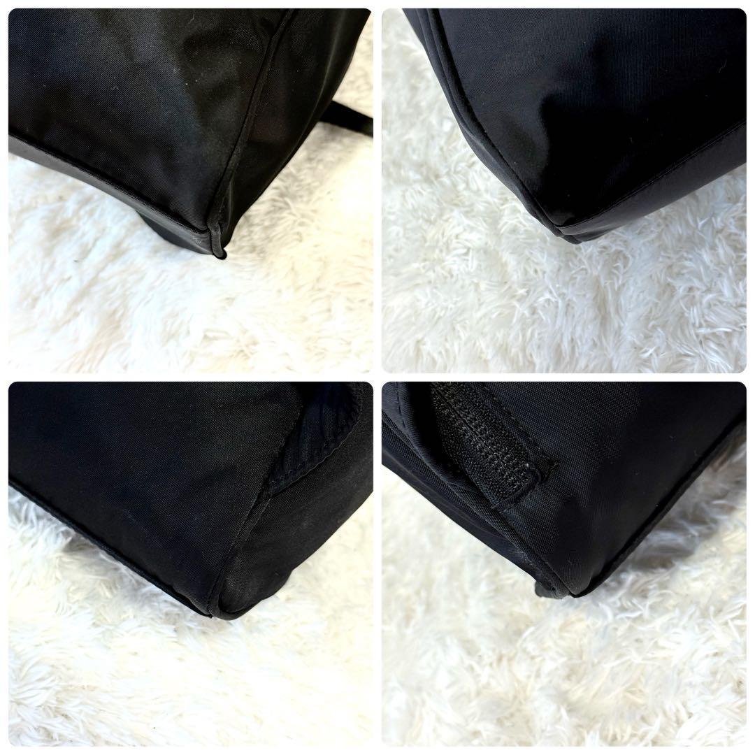 アニエスベー リュック PC入れ付 ブラック パソコン収納 2層ファスナー ロゴ