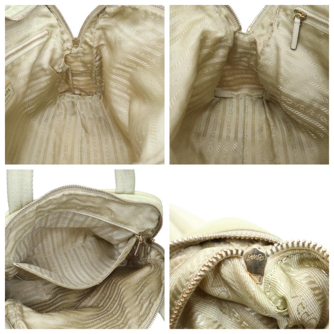 良品 PRADA プラダ ハンドバッグ 三角ロゴ 白タグ ナイロン 正規品