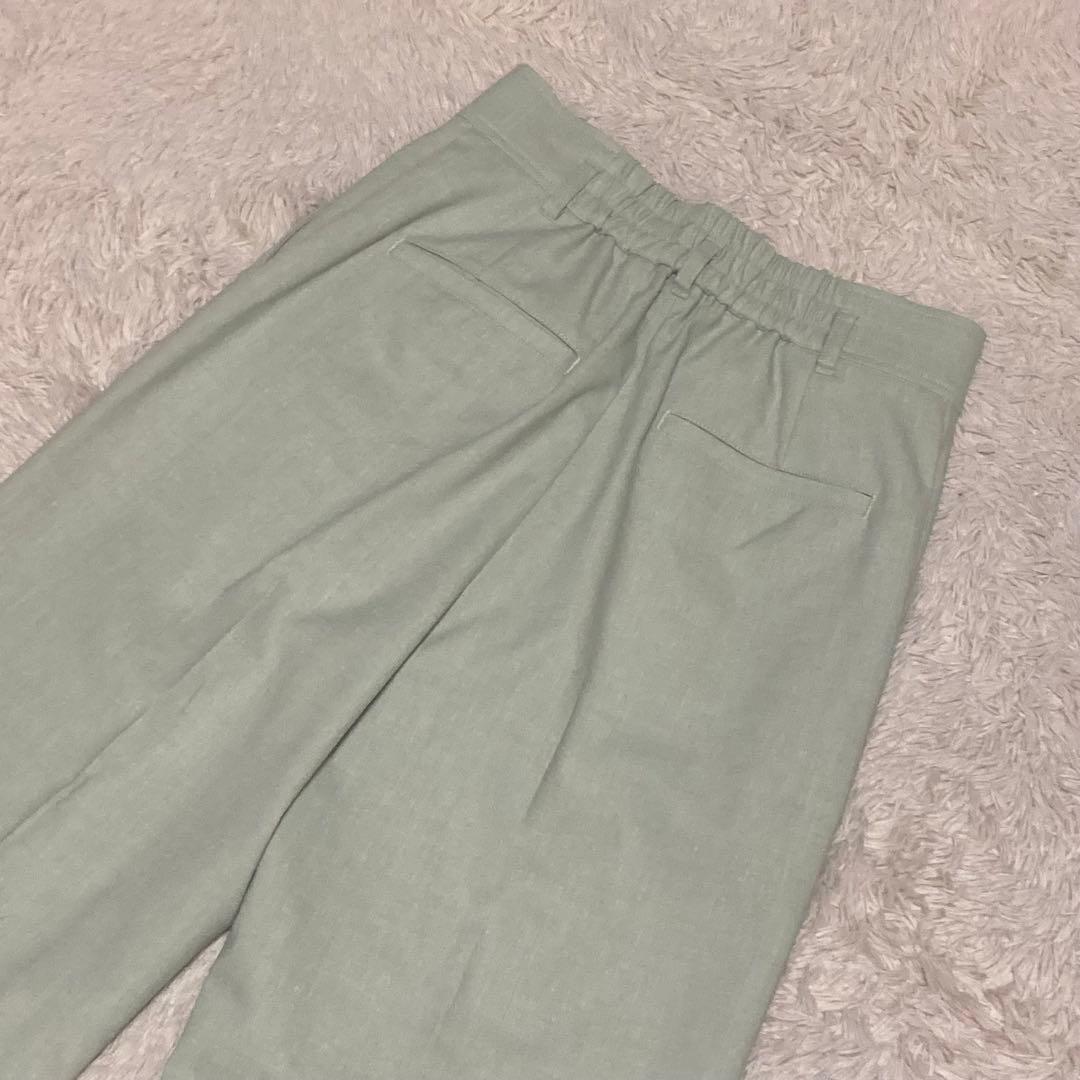 NOLLEYS【新品未使用】リネン混 グリーン ダブル ジャケット ワイドパンツ