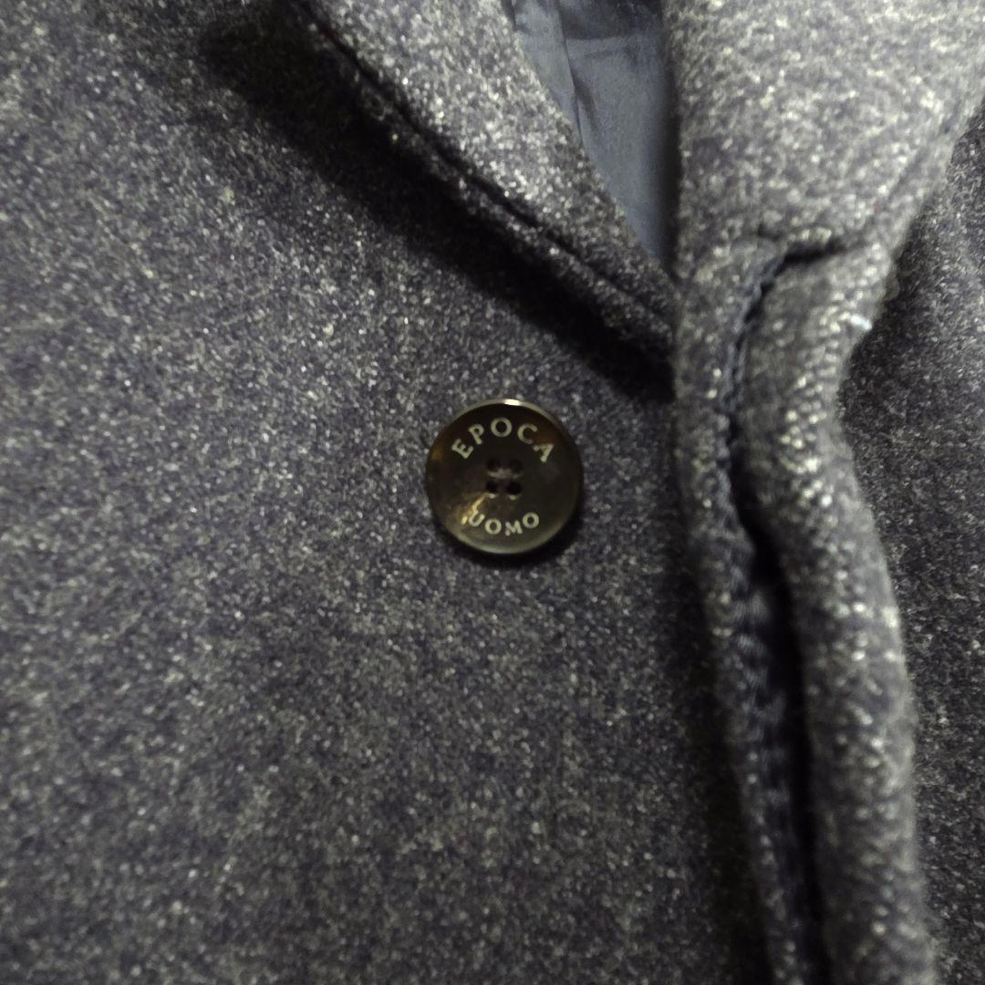 エポカウォモ◆比翼デザインのチェスターコート 50サイズ◆美品 クリーニング済