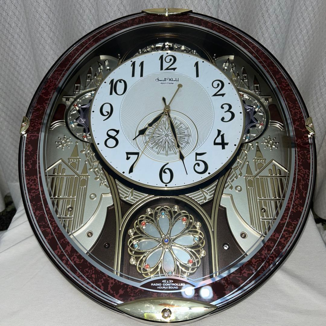 リズム時計　電波からくり時計　スモールワールド