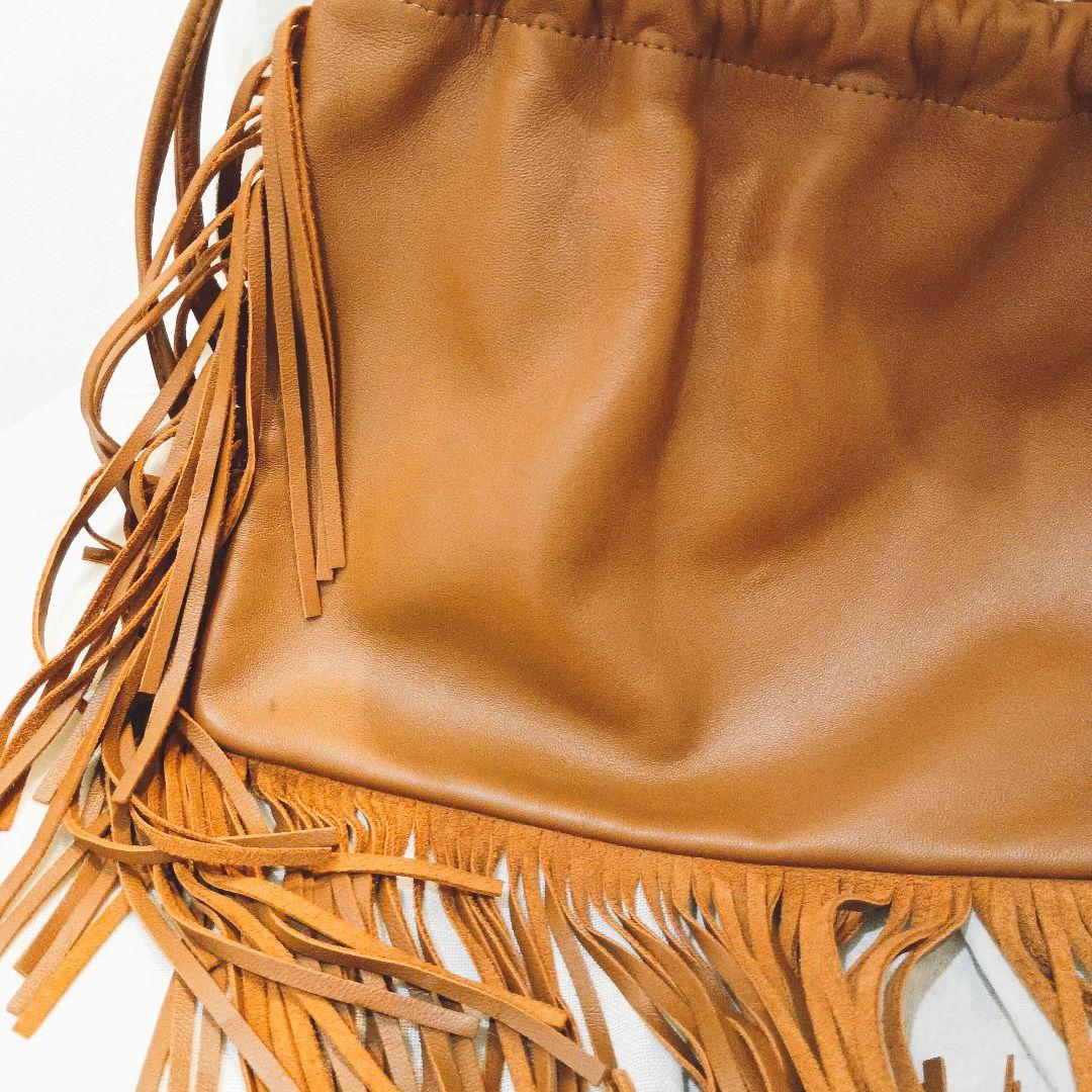 CELERI DEUXIEME CLASSE　フリンジ バッグ ブラウン