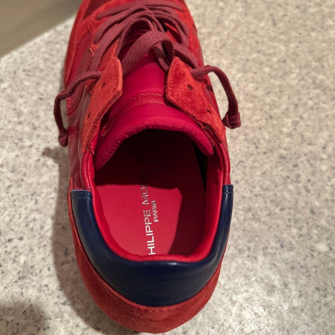 PHILIPPE MODEL 42 赤　メンズスニーカー