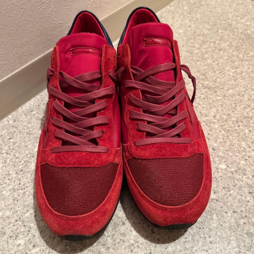 PHILIPPE MODEL 42 赤　メンズスニーカー