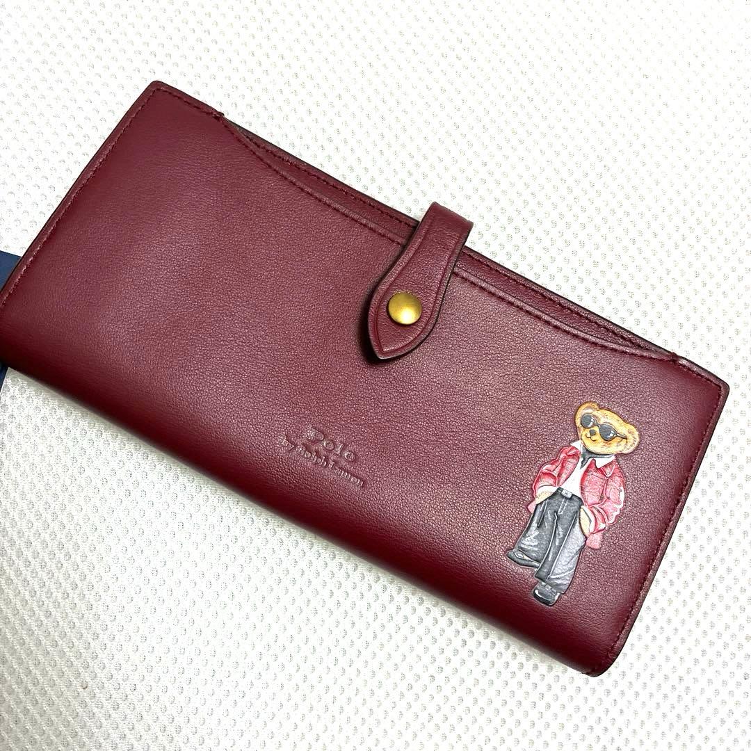 新品　ポロラルローレン　ポロベア　長財布 ウォレット ボルドー