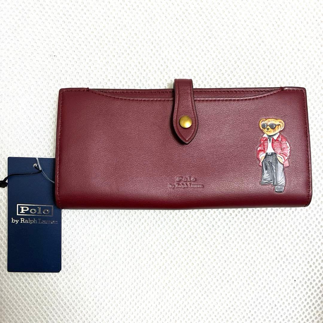 新品　ポロラルローレン　ポロベア　長財布 ウォレット ボルドー