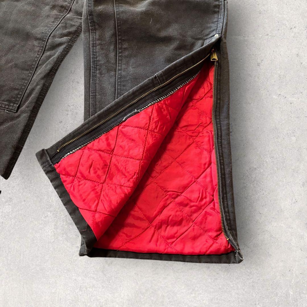 【カーハート】オーバーオール　黒　34×28 USA製　ダブルニー　人気カラーj