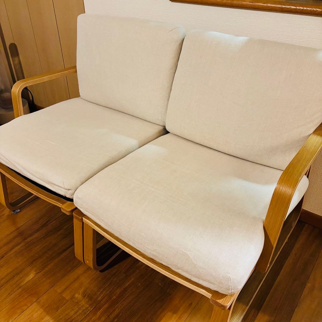 【無印】リビングでもダイニングでもつかえるソファチェア　2人掛け