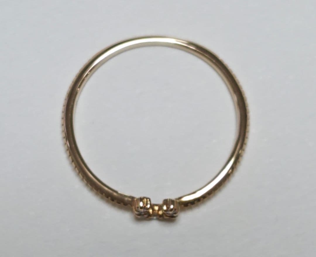 ete K10 ホースシュー ダイヤモンドリング 11号 YG エテ 馬蹄