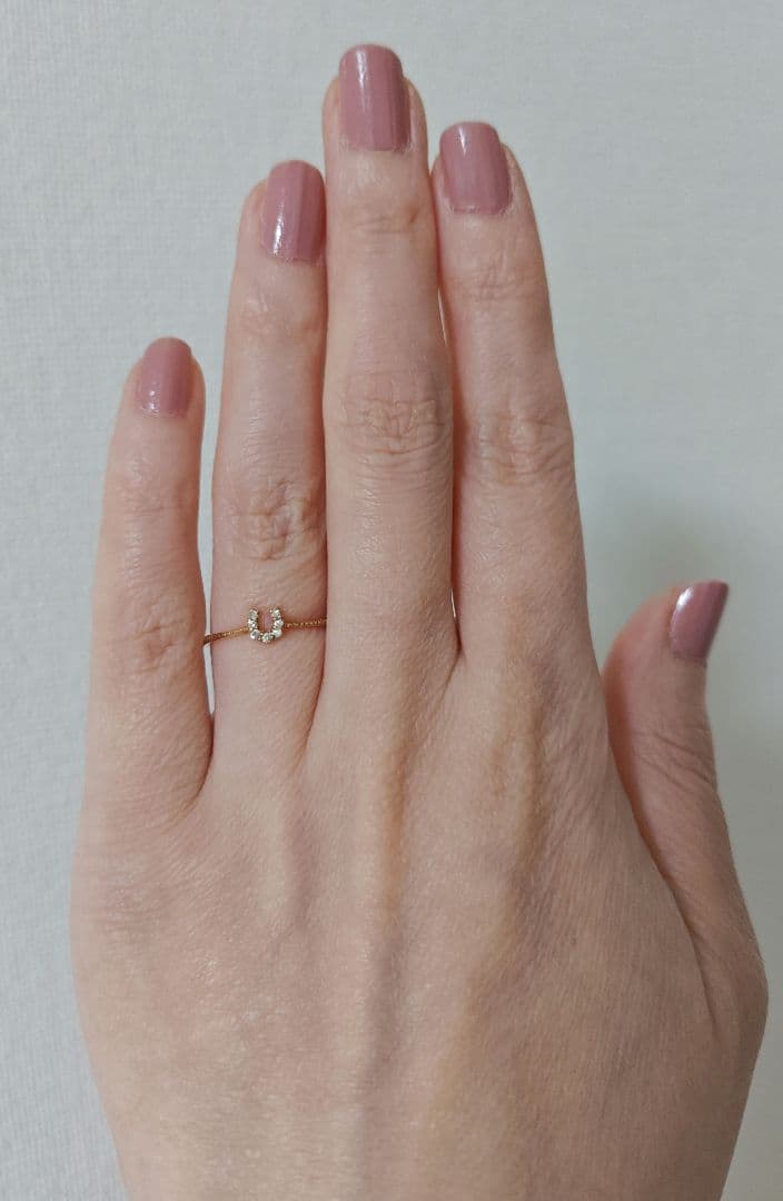 ete K10 ホースシュー ダイヤモンドリング 11号 YG エテ 馬蹄