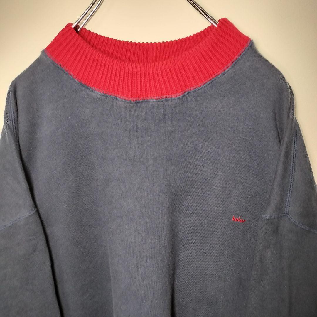 kolor カラー オーバーサイズ 切替モッズネック ニットスウェット XL相当