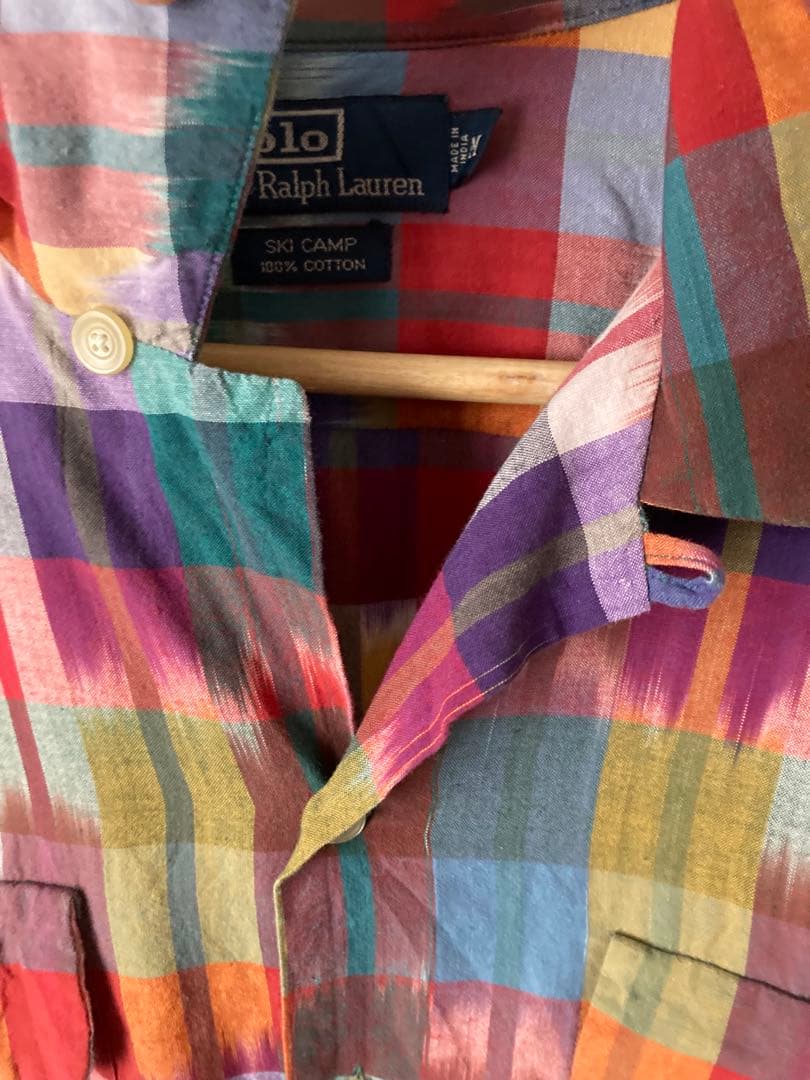 T*9様 ポロ ラルフローレン SKI CAMP ネイティブ オープンカラー 開
