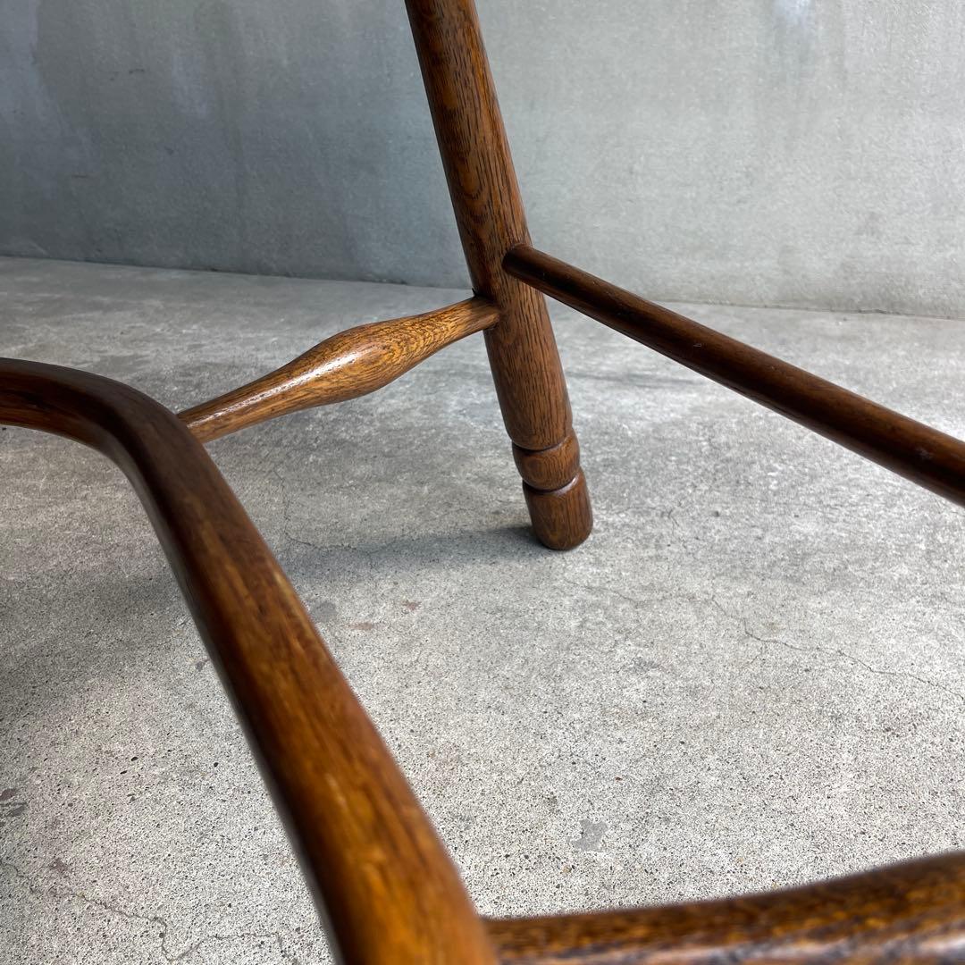 オールドヴィンテージ　オークウィンザーチェア　カントリー　猫脚