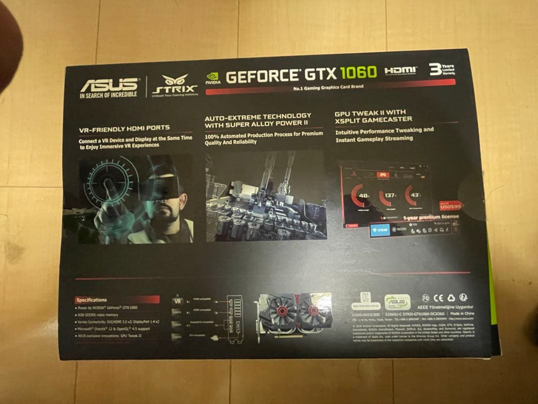 グラフィックボード・グラボ・ビデオカード ASUS STRIX GTX 1060 6GB