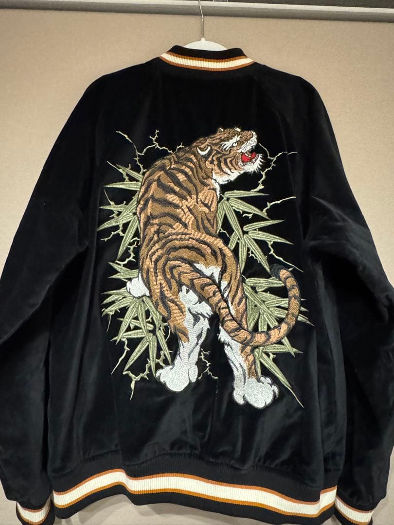 虎刺繍 ベルベット スカジャン　ベロア生地