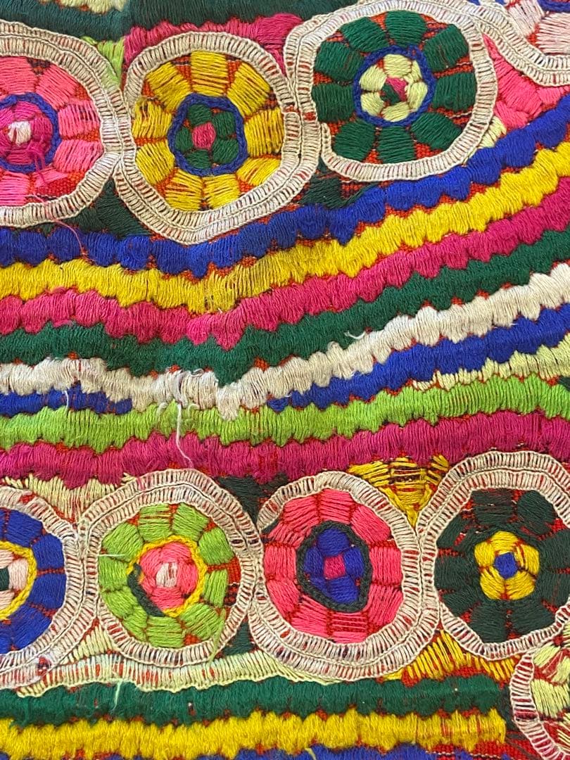 古着メキシコ刺繍グアテマラ民族衣装ウィピルポンチョ手刺繍ハンドメイド