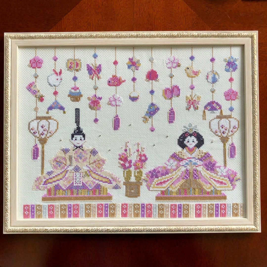 ホビーラホビーレクロスステッチ　完成品〈雛人形とつるし飾り〉