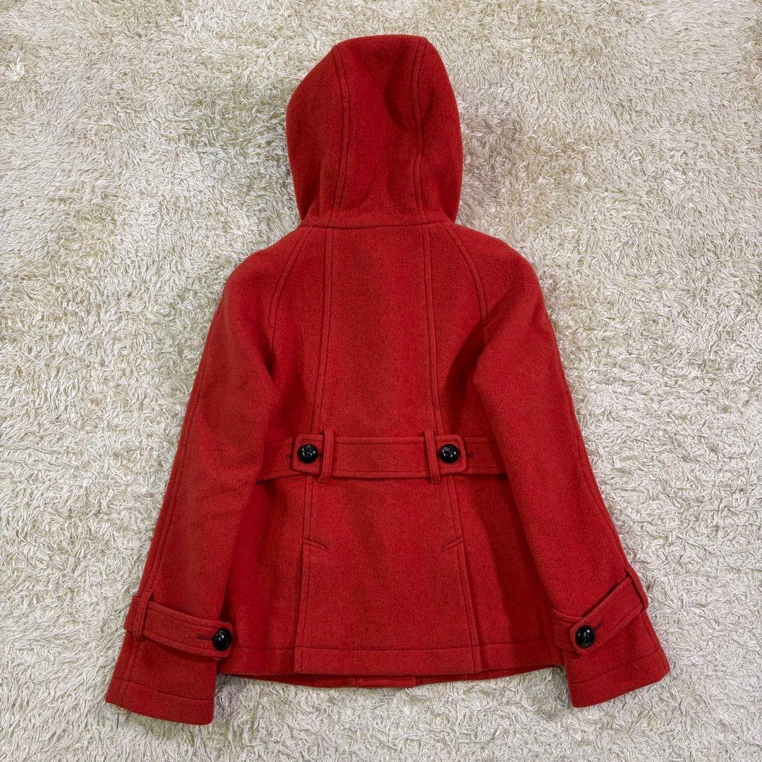 バーバリーロンドン　ブルーレーベル　ノバチェック　フード　ダッフルコート　36