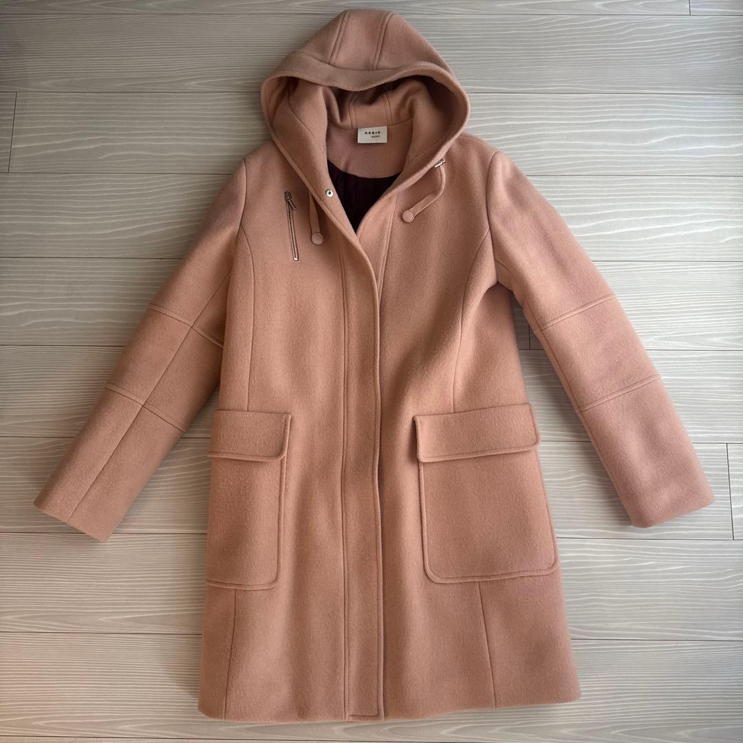 【連休限定価格】AKRIS PUNTO フード付き✨中綿コート✨ピンクカラー
