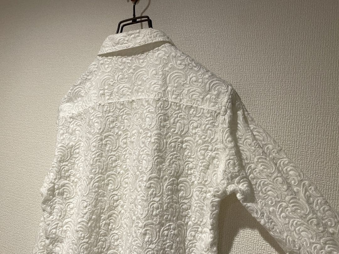 Y's Yohji Yamamoto スタンプワーク ペイズリー レース シャツ