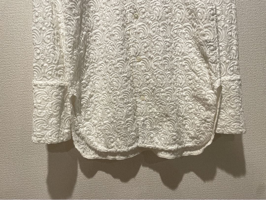 Y's Yohji Yamamoto スタンプワーク ペイズリー レース シャツ