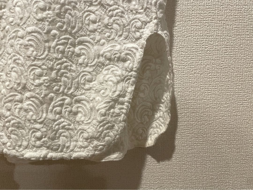 Y's Yohji Yamamoto スタンプワーク ペイズリー レース シャツ